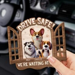 Drive Safe, We're Waiting At Home - Dog Personalized Custom Car Visor Clip - Gift For Pet Owners, Pet Lovers 6 Drive Safe, We're Waiting At Home - Dog Personalized Custom Car Visor Clip - Gift For Pet Owners, Pet Lovers -Pawfect House Store 67d37651217b9