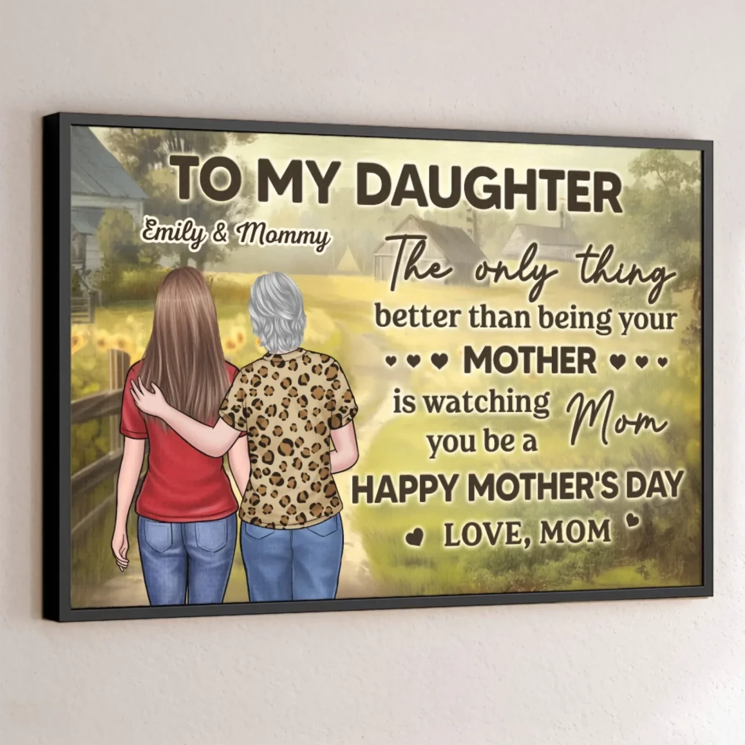 A Bond Written In The Stars - Family Personalized Custom Horizontal Poster - Mother's Day, Gift For Mom, Daughter 1 A Bond Written In The Stars - Family Personalized Custom Horizontal Poster - Mother's Day, Gift For Mom, Daughter