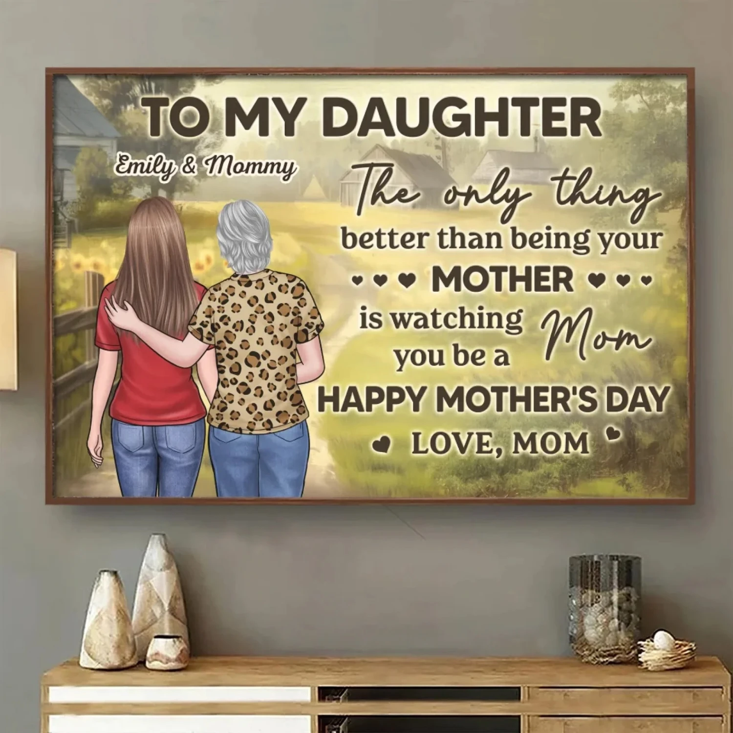 A Bond Written In The Stars - Family Personalized Custom Horizontal Poster - Mother's Day, Gift For Mom, Daughter 3 A Bond Written In The Stars - Family Personalized Custom Horizontal Poster - Mother's Day, Gift For Mom, Daughter - Image 3