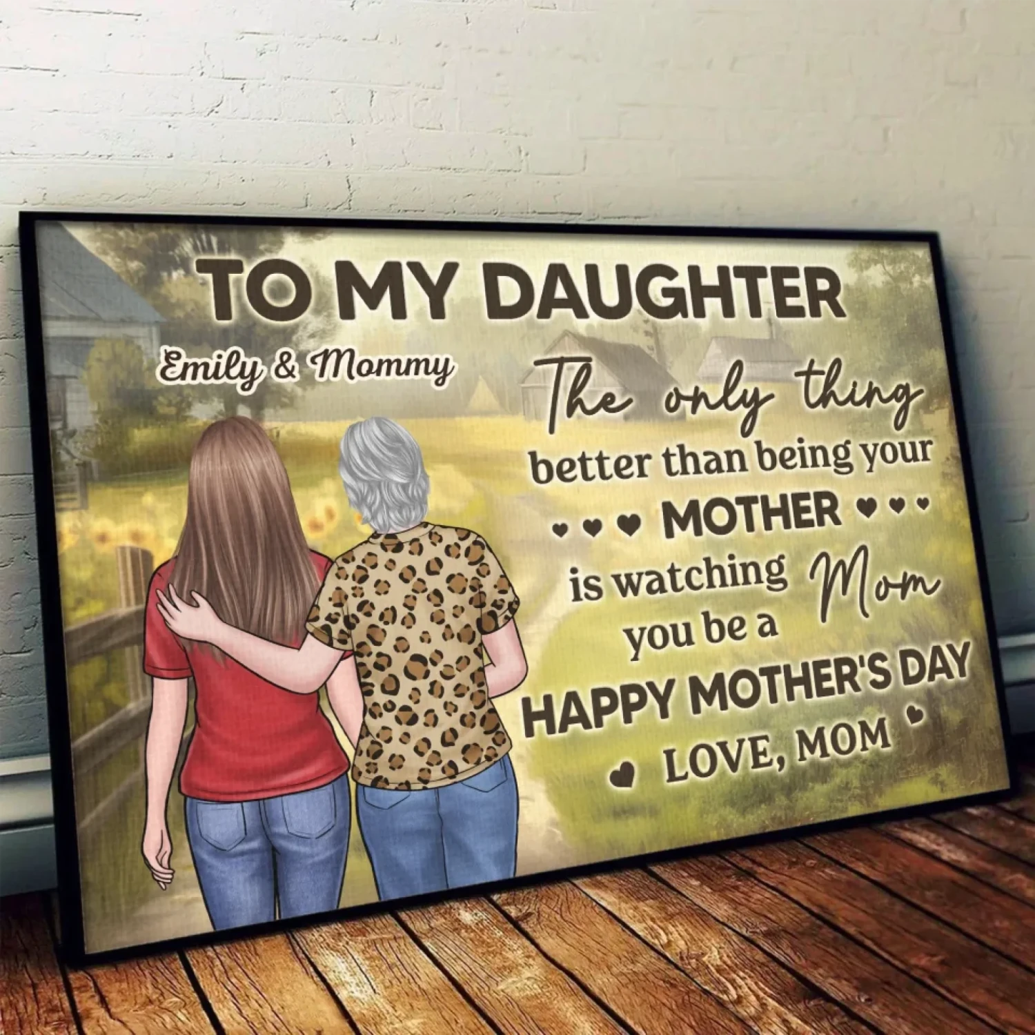 A Bond Written In The Stars - Family Personalized Custom Horizontal Poster - Mother's Day, Gift For Mom, Daughter 4 A Bond Written In The Stars - Family Personalized Custom Horizontal Poster - Mother's Day, Gift For Mom, Daughter - Image 4