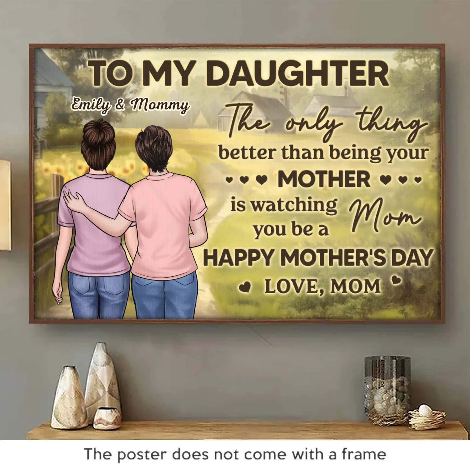 A Bond Written In The Stars - Family Personalized Custom Horizontal Poster - Mother's Day, Gift For Mom, Daughter 2 A Bond Written In The Stars - Family Personalized Custom Horizontal Poster - Mother's Day, Gift For Mom, Daughter - Image 2