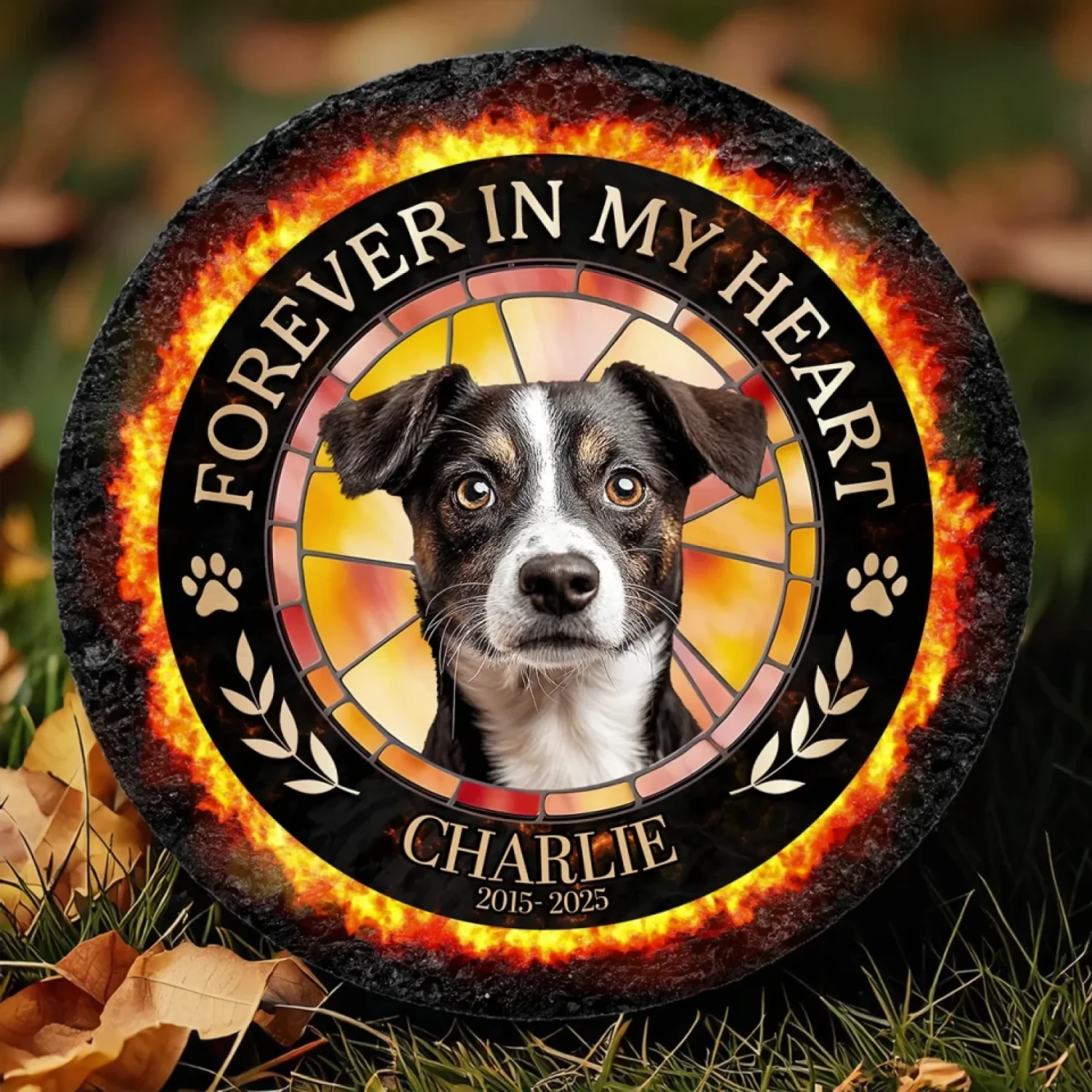 Custom Photo Forever My Fur Angel - Memorial Personalized Custom Round Shaped Stone With Stand - Sympathy Gift For Pet Owners, Pet Lovers 7 Custom Photo Forever My Fur Angel - Memorial Personalized Custom Round Shaped Stone With Stand - Sympathy Gift For Pet Owners, Pet Lovers - Image 7
