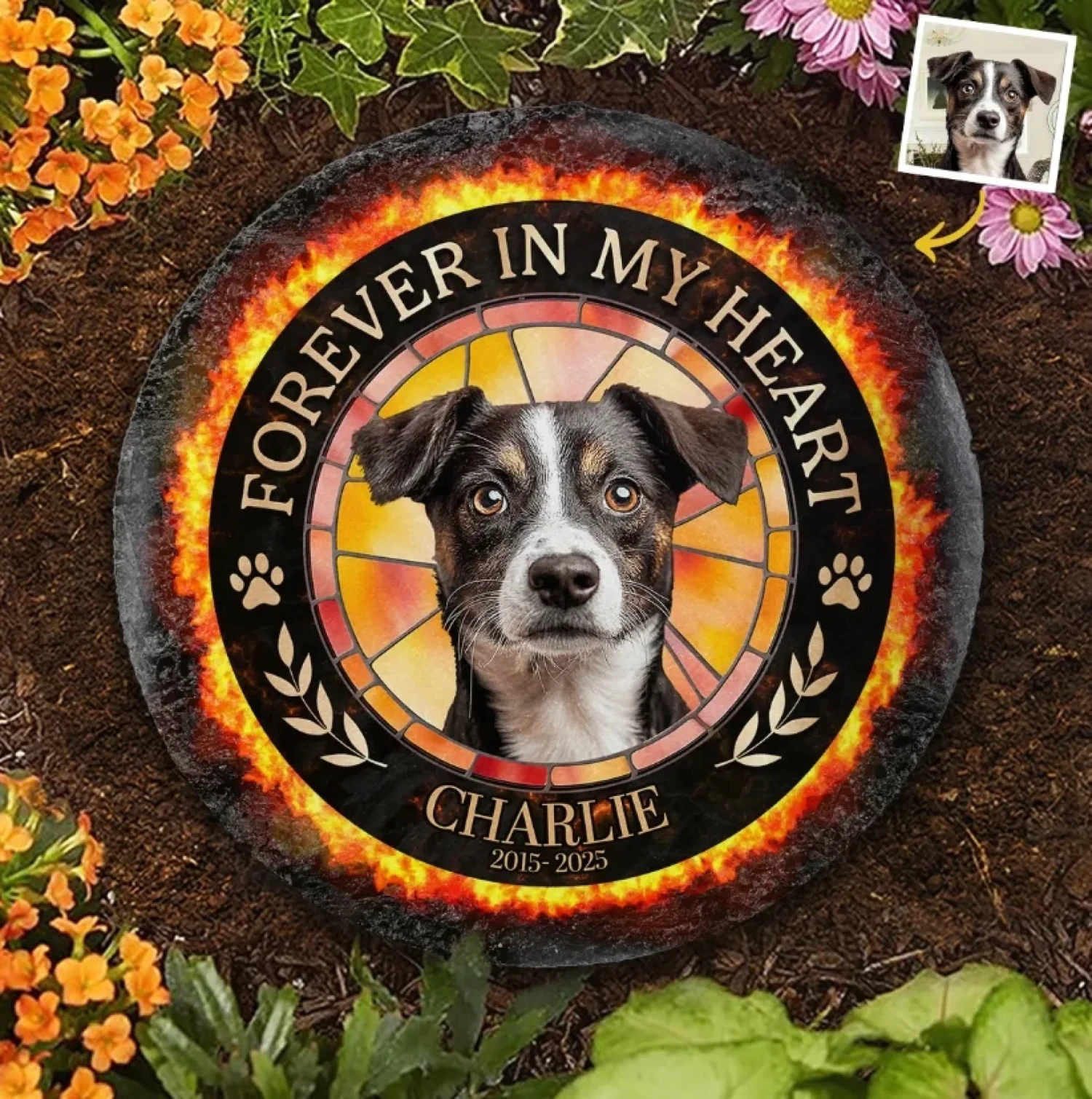 Custom Photo Forever My Fur Angel - Memorial Personalized Custom Round Shaped Stone With Stand - Sympathy Gift For Pet Owners, Pet Lovers 6 Custom Photo Forever My Fur Angel - Memorial Personalized Custom Round Shaped Stone With Stand - Sympathy Gift For Pet Owners, Pet Lovers - Image 6