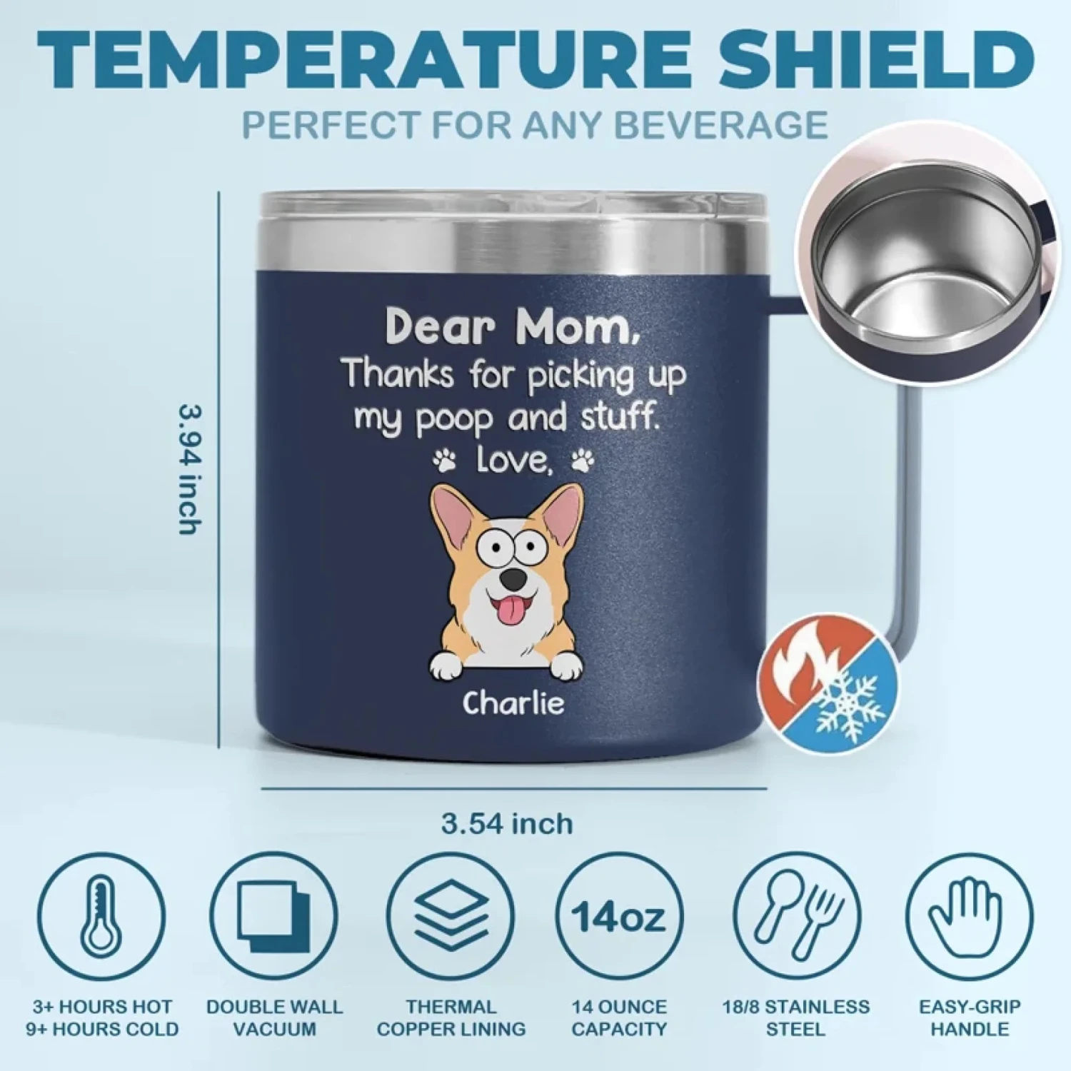 You’re Pawsome, Dad - Dog & Cat Personalized Custom 14oz Stainless Steel Tumbler With Handle - Gift For Pet Owners, Pet Lovers 8 You’re Pawsome, Dad - Dog & Cat Personalized Custom 14oz Stainless Steel Tumbler With Handle - Gift For Pet Owners, Pet Lovers - Image 8