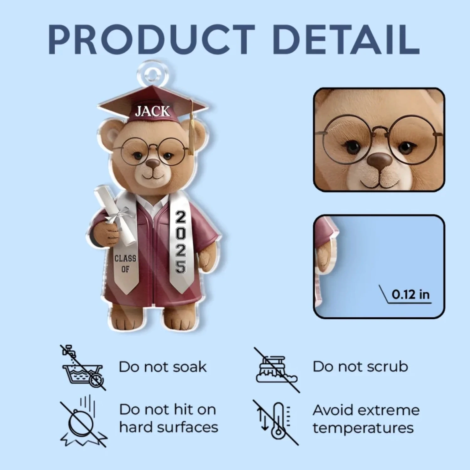 Wise And Ready - Family Personalized Custom Car Ornament - Acrylic Custom Shaped - Graduation Gift For Family Members, Siblings, Brothers, Sisters 5 Wise And Ready - Family Personalized Custom Car Ornament - Acrylic Custom Shaped - Graduation Gift For Family Members, Siblings, Brothers, Sisters - Image 5