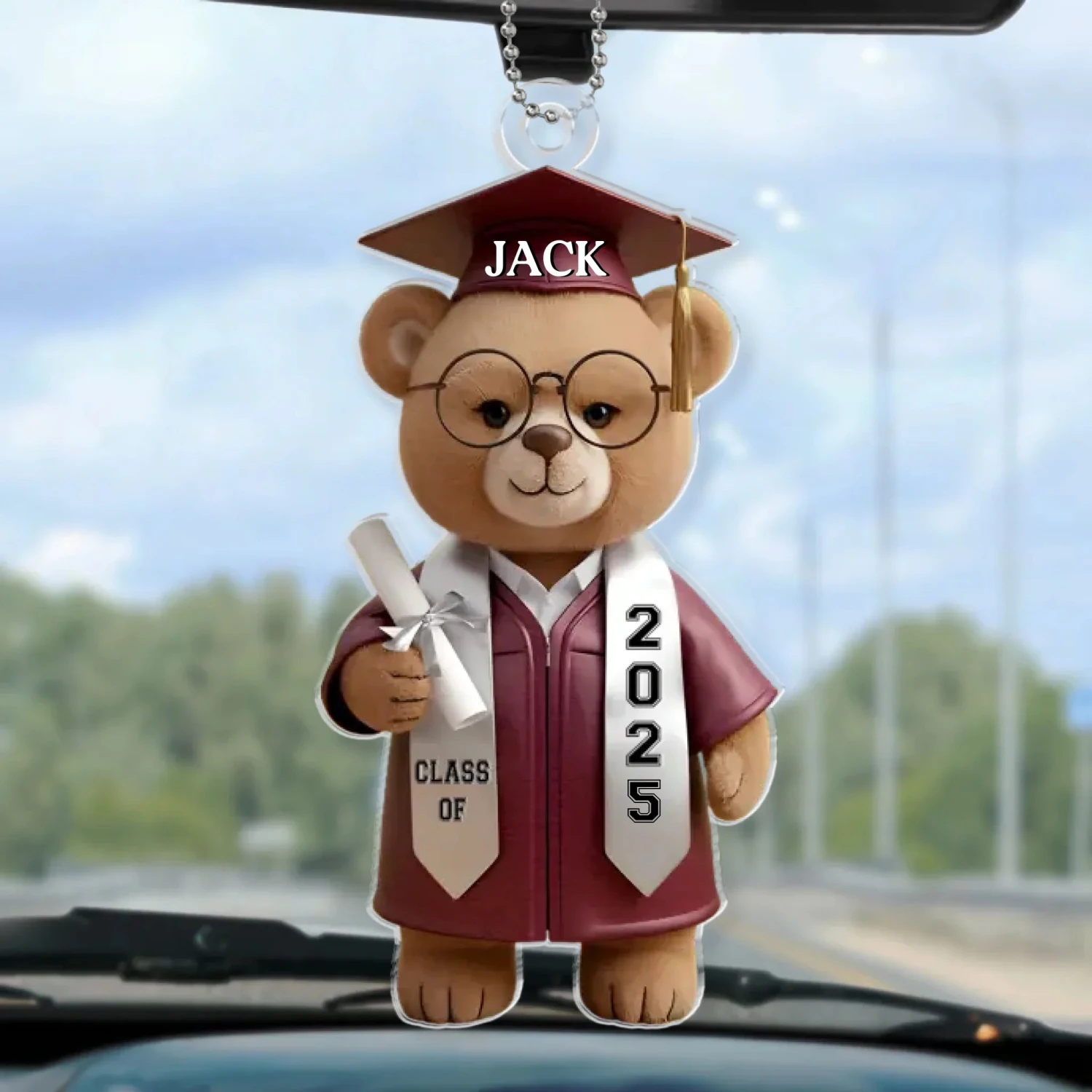 Wise And Ready - Family Personalized Custom Car Ornament - Acrylic Custom Shaped - Graduation Gift For Family Members, Siblings, Brothers, Sisters 2 Wise And Ready - Family Personalized Custom Car Ornament - Acrylic Custom Shaped - Graduation Gift For Family Members, Siblings, Brothers, Sisters - Image 2