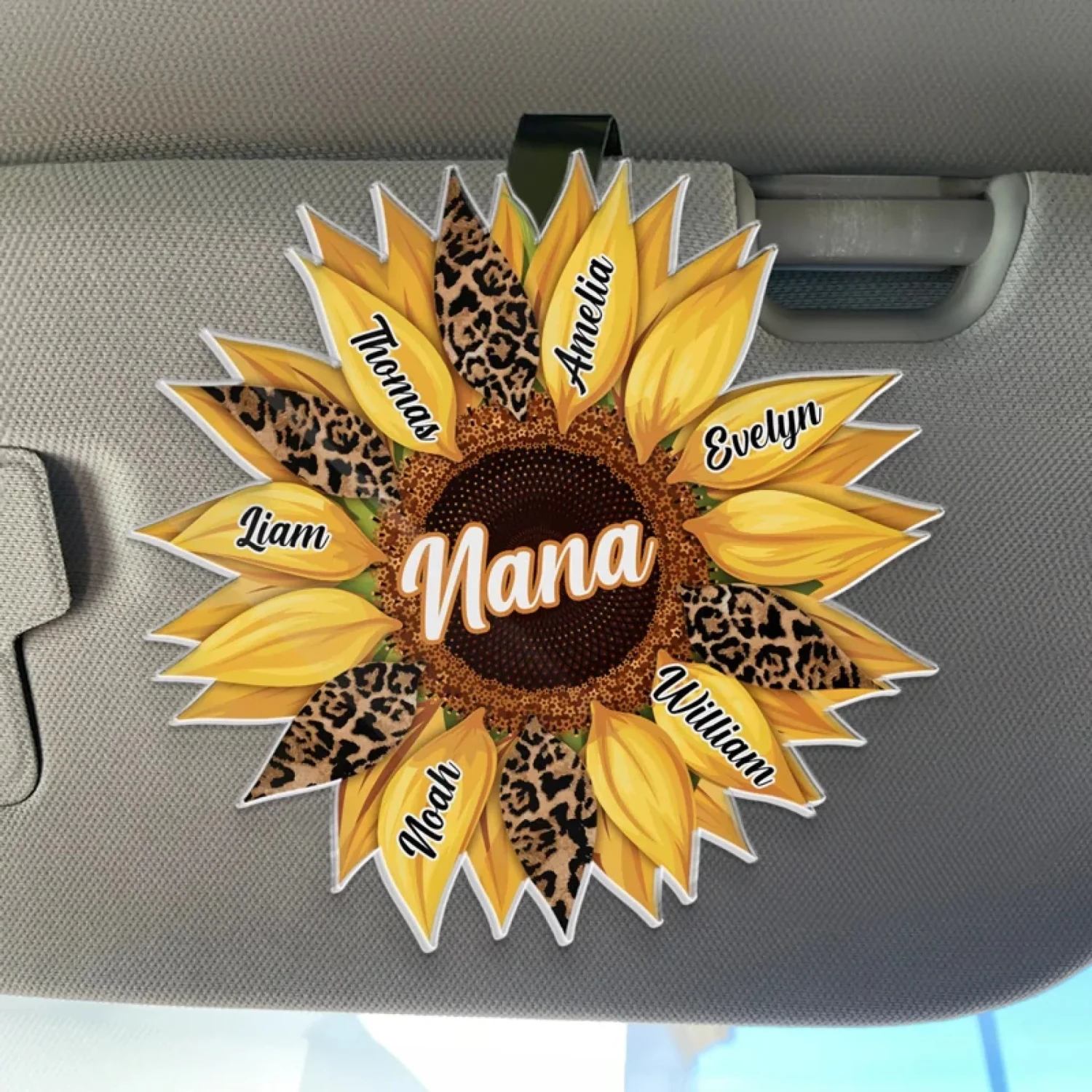 Love Blooms Forever - Family Personalized Custom Acrylic Car Visor Clip - Mother's Day, Gift For Mom, Grandma 1 Love Blooms Forever - Family Personalized Custom Acrylic Car Visor Clip - Mother's Day, Gift For Mom, Grandma