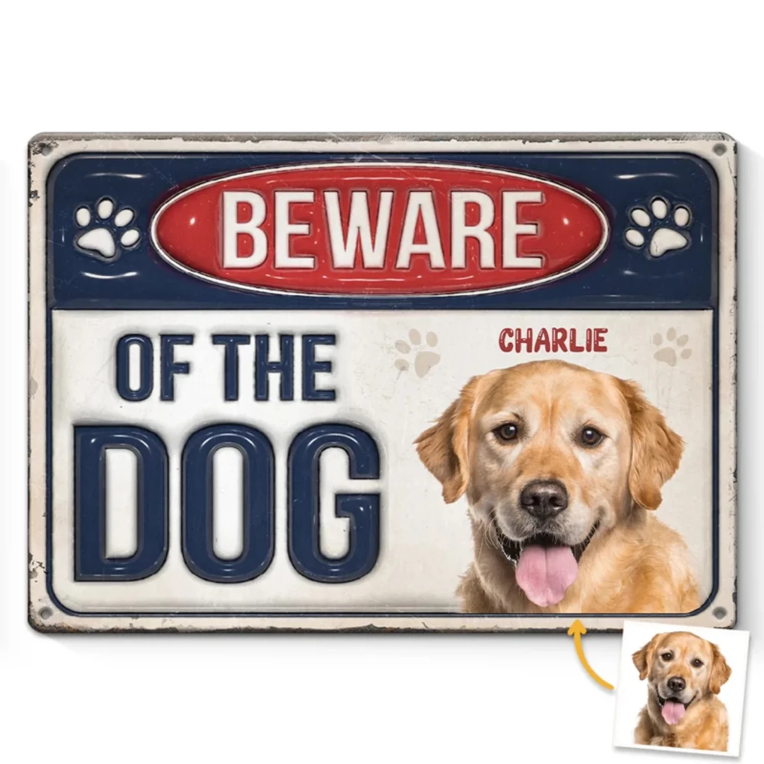 Custom Photo Step Inside If You Dare - Dog & Cat Personalized Custom 3D Inflated Effect Printed Home Decor Metal Sign - House Warming Gift For Pet Owners, Pet Lovers 1 Custom Photo Step Inside If You Dare - Dog & Cat Personalized Custom 3D Inflated Effect Printed Home Decor Metal Sign - House Warming Gift For Pet Owners, Pet Lovers