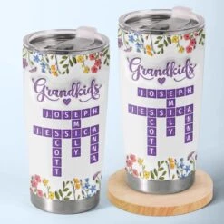 Forever Blessed With Grandkids - Family Personalized Custom 3D Inflated Effect Printed Tumbler - Mother's Day, Gift For Mom, Grandma