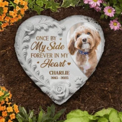 Custom Photo Rest In Peace, My Loyal Companion - Memorial Personalized Custom Heart Shaped Memorial Stone - Sympathy Gift For Pet Owners, Pet Lovers 7 Custom Photo Rest In Peace, My Loyal Companion - Memorial Personalized Custom Heart Shaped Memorial Stone - Sympathy Gift For Pet Owners, Pet Lovers -Pawfect House Store 67d93f168ef13