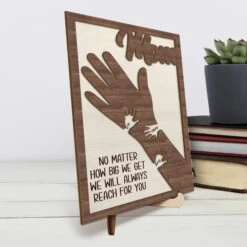 From Little Hands To Big Hearts - Family Personalized Custom 2-Layered Wooden Plaque With Stand - Mother's Day Gift For Mom, Grandma 9 From Little Hands To Big Hearts - Family Personalized Custom 2-Layered Wooden Plaque With Stand - Mother's Day Gift For Mom, Grandma -Pawfect House Store 67d9434d81746