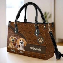 Tails Of Love And Friendship - Dog Personalized Custom Leather Handbag - Gift For Pet Owners, Pet Lovers 8 Tails Of Love And Friendship - Dog Personalized Custom Leather Handbag - Gift For Pet Owners, Pet Lovers -Pawfect House Store 67da06cb01ff5