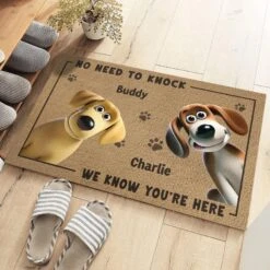 Our Pawsome Greeters Are Always On Duty - Dog Personalized Custom Home Decor Decorative Mat - House Warming Gift For Pet Owners, Pet Lovers -Pawfect House Store 67da214c3aef9