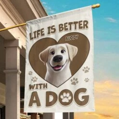 Dogs Make The Best Companions - Dog Personalized Custom Flag - Gift For Pet Owners, Pet Lovers -Pawfect House Store 67da409d53e0b