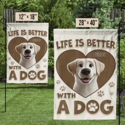 Dogs Make The Best Companions - Dog Personalized Custom Flag - Gift For Pet Owners, Pet Lovers -Pawfect House Store 67da40a3d0cd7