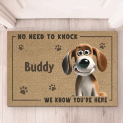 Our Pawsome Greeters Are Always On Duty - Dog Personalized Custom Home Decor Decorative Mat - House Warming Gift For Pet Owners, Pet Lovers -Pawfect House Store 67da6b60d486a