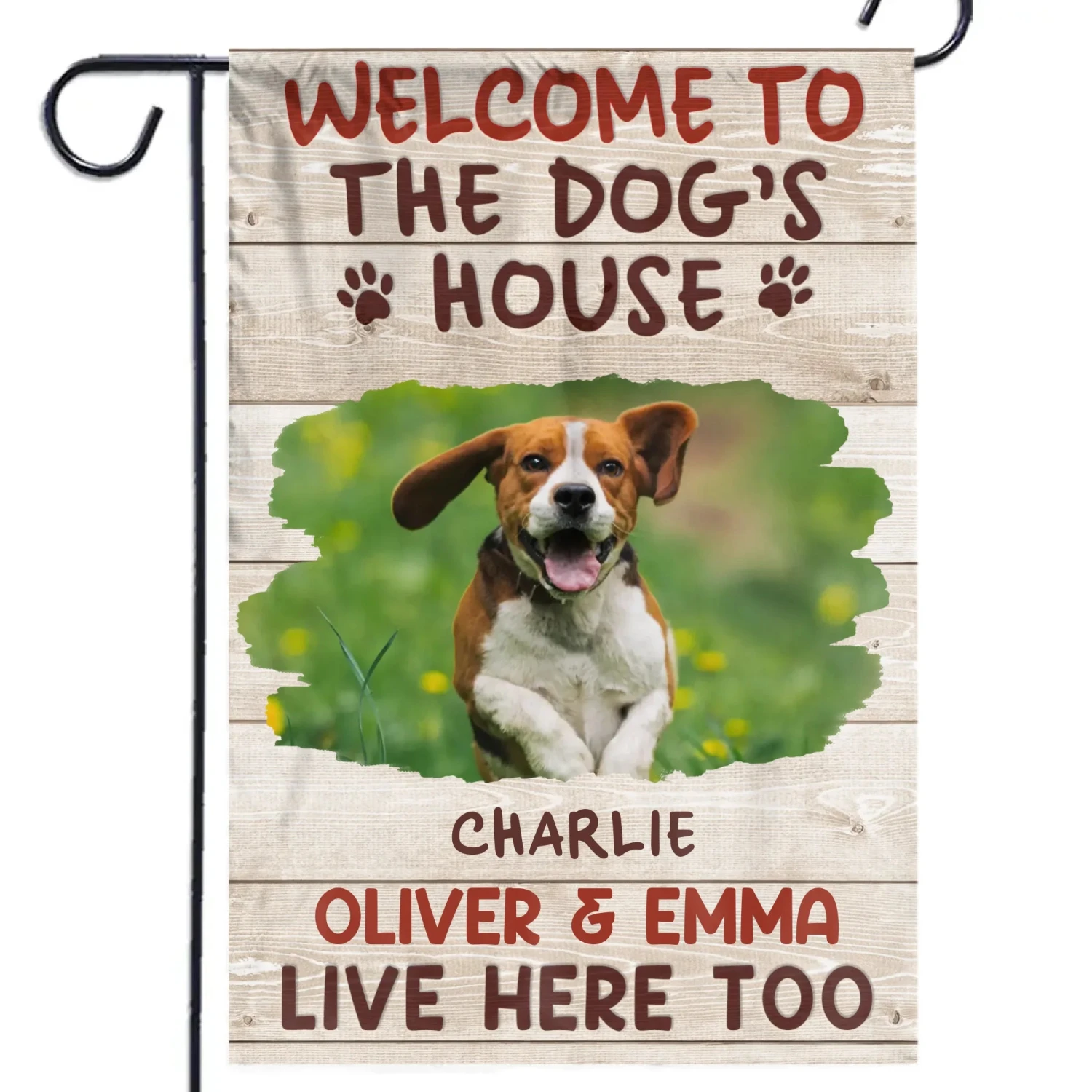 Custom Photo Tail Wags And Paw Prints Only - Dog & Cat Personalized Custom Flag - Gift For Pet Owners, Pet Lovers 2 Custom Photo Tail Wags And Paw Prints Only - Dog & Cat Personalized Custom Flag - Gift For Pet Owners, Pet Lovers - Image 2