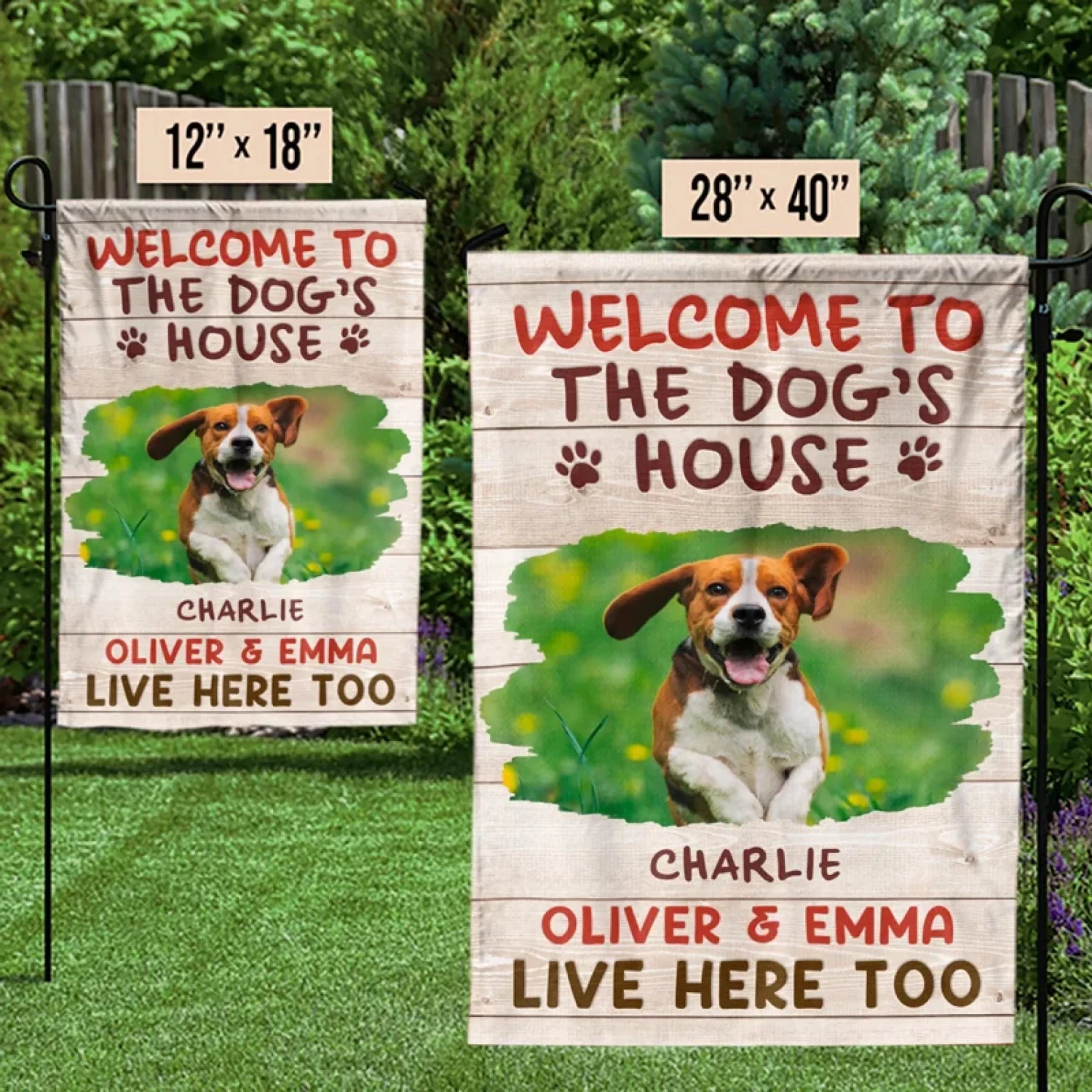 Custom Photo Tail Wags And Paw Prints Only - Dog & Cat Personalized Custom Flag - Gift For Pet Owners, Pet Lovers 3 Custom Photo Tail Wags And Paw Prints Only - Dog & Cat Personalized Custom Flag - Gift For Pet Owners, Pet Lovers - Image 3