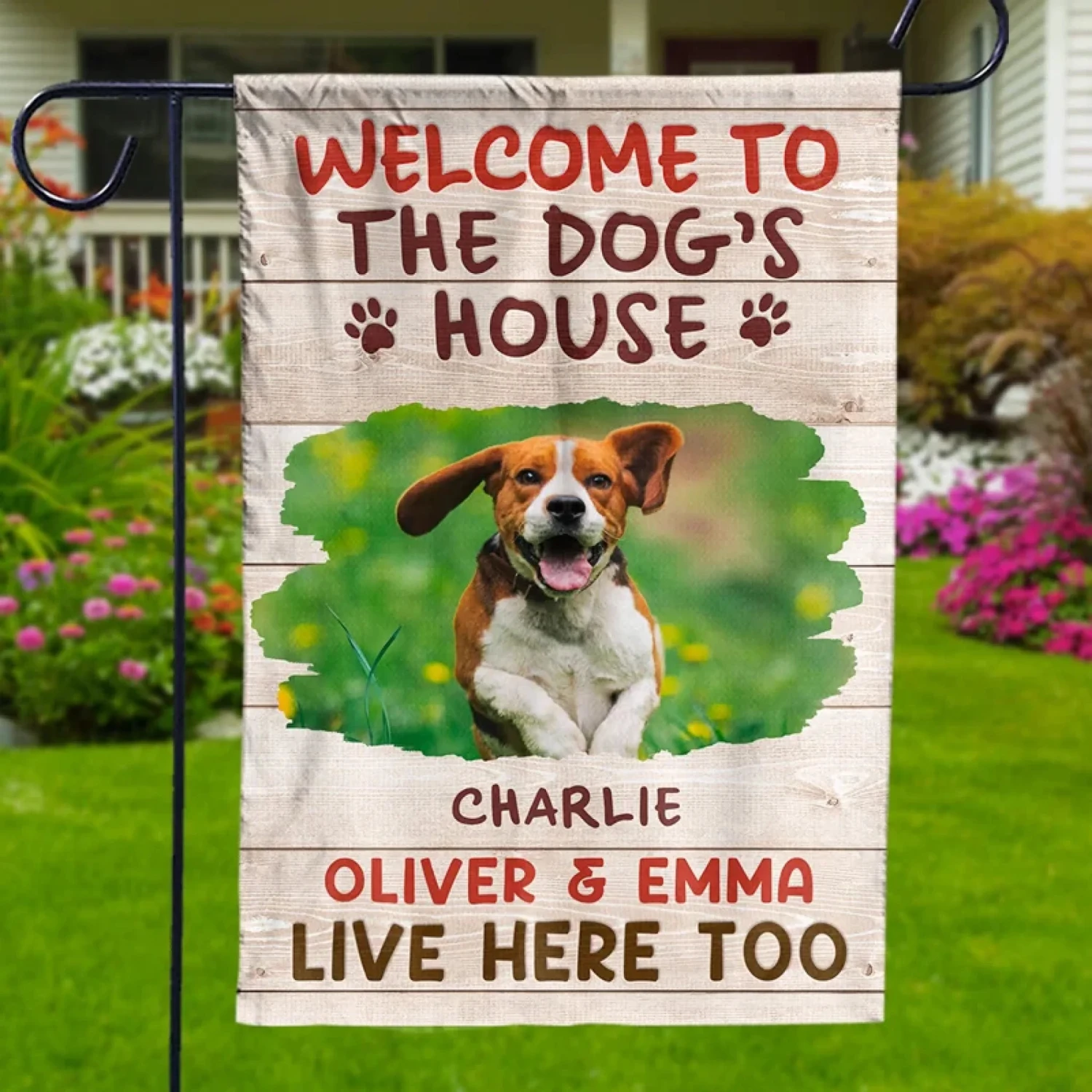 Custom Photo Tail Wags And Paw Prints Only - Dog & Cat Personalized Custom Flag - Gift For Pet Owners, Pet Lovers 4 Custom Photo Tail Wags And Paw Prints Only - Dog & Cat Personalized Custom Flag - Gift For Pet Owners, Pet Lovers - Image 4