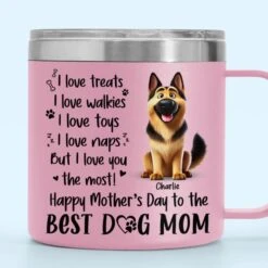 A Dog’s Love Never Ends - Dog Personalized Custom 14oz Stainless Steel Tumbler With Handle - Gift For Pet Owners, Pet Lovers