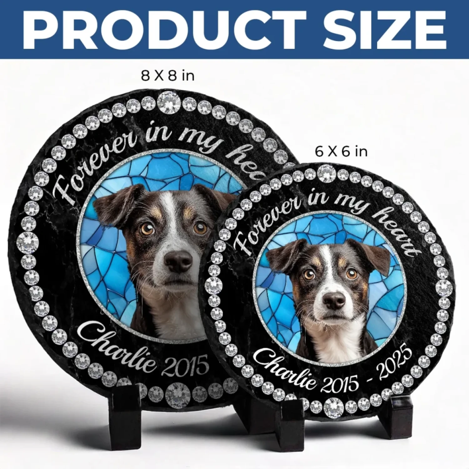 Custom Photo Cherished Forever, Loved Always - Memorial Personalized Custom Round Shaped Stone With Stand - Sympathy Gift For Pet Owners, Pet Lovers 5 Custom Photo Cherished Forever, Loved Always - Memorial Personalized Custom Round Shaped Stone With Stand - Sympathy Gift For Pet Owners, Pet Lovers - Image 5