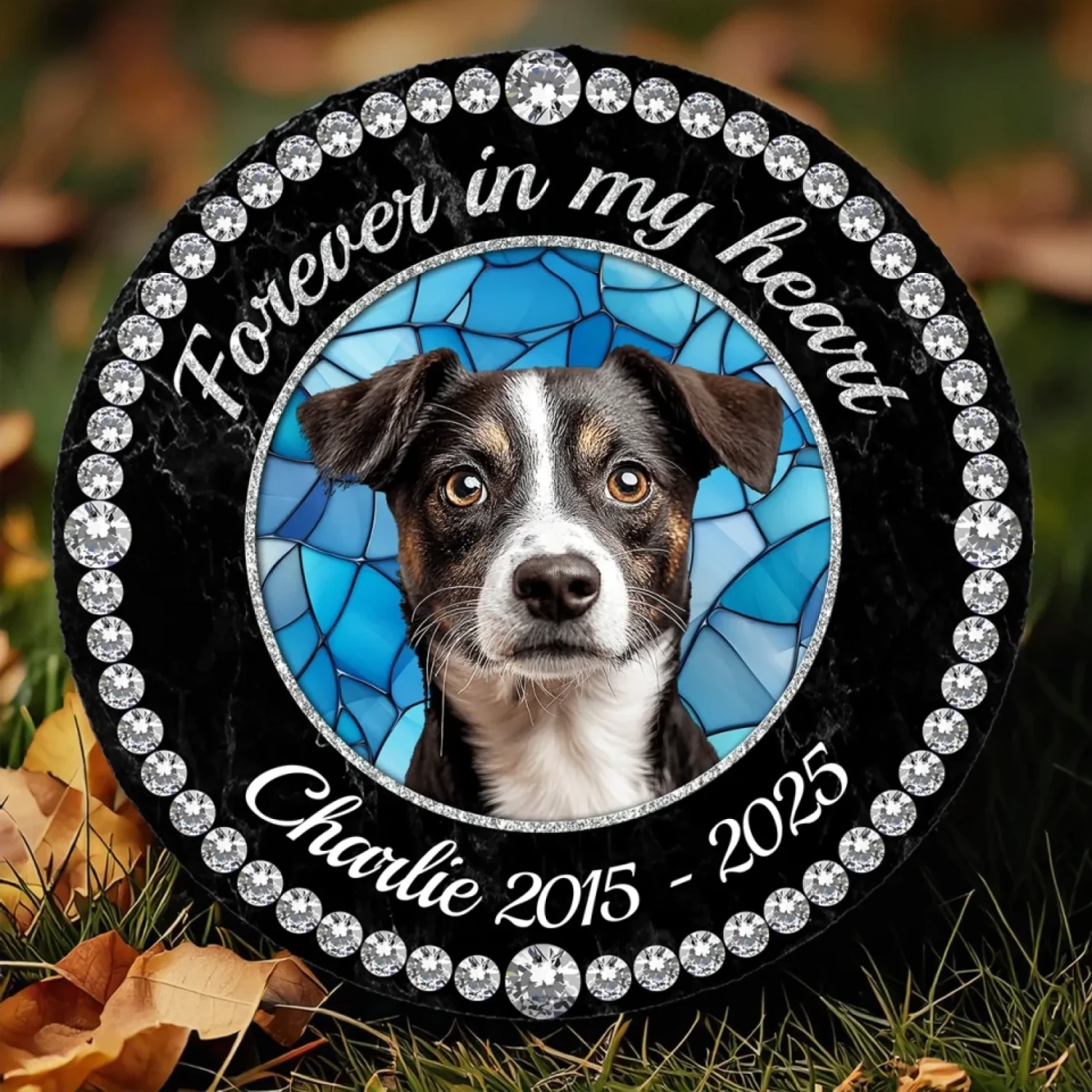 Custom Photo Cherished Forever, Loved Always - Memorial Personalized Custom Round Shaped Stone With Stand - Sympathy Gift For Pet Owners, Pet Lovers 7 Custom Photo Cherished Forever, Loved Always - Memorial Personalized Custom Round Shaped Stone With Stand - Sympathy Gift For Pet Owners, Pet Lovers - Image 7