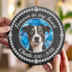 Custom Photo Cherished Forever, Loved Always - Memorial Personalized Custom Round Shaped Stone With Stand - Sympathy Gift For Pet Owners, Pet Lovers 11 Custom Photo Cherished Forever, Loved Always - Memorial Personalized Custom Round Shaped Stone With Stand - Sympathy Gift For Pet Owners, Pet Lovers -Pawfect House Store 67dba6c15314f