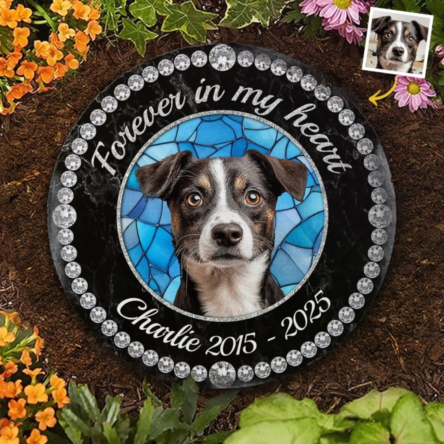 Custom Photo Cherished Forever, Loved Always - Memorial Personalized Custom Round Shaped Stone With Stand - Sympathy Gift For Pet Owners, Pet Lovers 6 Custom Photo Cherished Forever, Loved Always - Memorial Personalized Custom Round Shaped Stone With Stand - Sympathy Gift For Pet Owners, Pet Lovers - Image 6