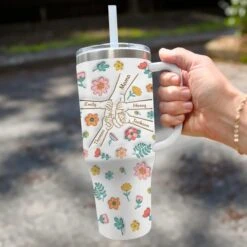 Holding Love, One Sip At A Time - Family Personalized Custom 3D Inflated Effect Printed 40 Oz Stainless Steel Tumbler With Handle - Mother's Day, Gift For Mom, Grandma 6 Holding Love, One Sip At A Time - Family Personalized Custom 3D Inflated Effect Printed 40 Oz Stainless Steel Tumbler With Handle - Mother's Day, Gift For Mom, Grandma -Pawfect House Store 67dbd7ea85bc5