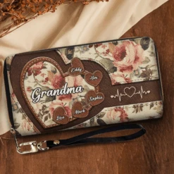 The Heart Of The Family - Family Personalized Custom Leather Long Wallet - Mother's Day, Gift For Mom, Grandma 8 The Heart Of The Family - Family Personalized Custom Leather Long Wallet - Mother's Day, Gift For Mom, Grandma -Pawfect House Store 67dcdf2c183bc