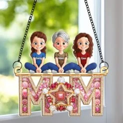 Our Shining Star - Family Personalized Window Hanging Suncatcher Ornament - Mother's Day, Gift For Mom, Grandma