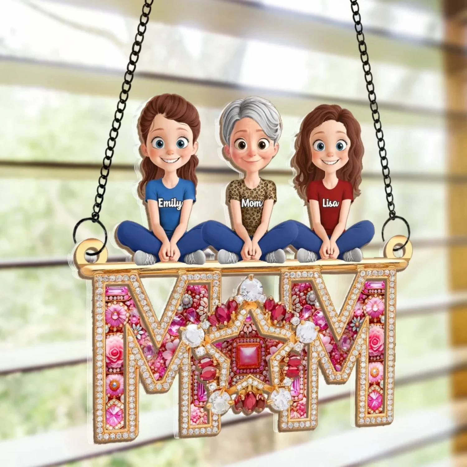 Our Shining Star - Family Personalized Window Hanging Suncatcher Ornament - Mother's Day, Gift For Mom, Grandma 4 Our Shining Star - Family Personalized Window Hanging Suncatcher Ornament - Mother's Day, Gift For Mom, Grandma - Image 4