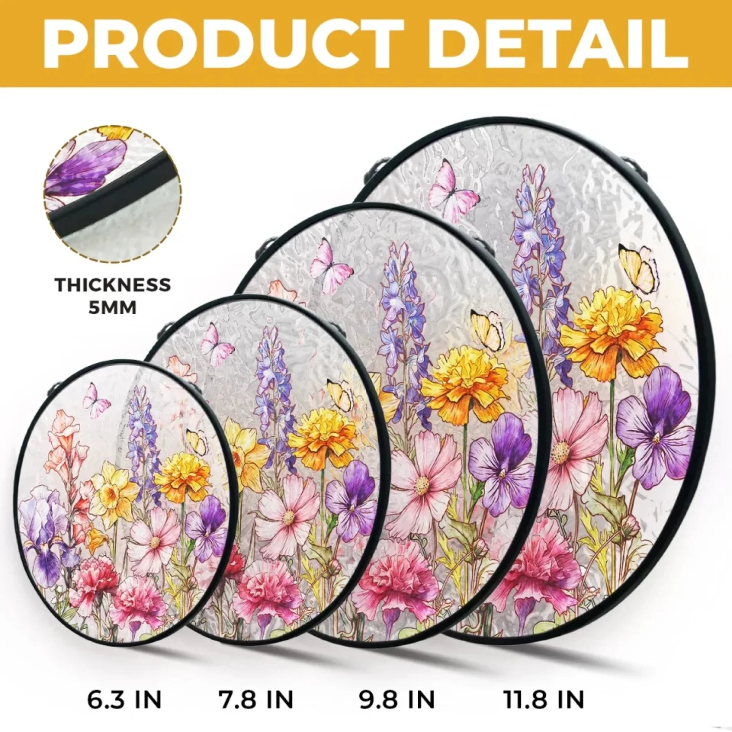 Her Love Blooms In Every Season - Family Personalized Custom Stained Glass Window Hanging Suncatcher - Mother's Day, Gift For Mom, Grandma 5 Her Love Blooms In Every Season - Family Personalized Custom Stained Glass Window Hanging Suncatcher - Mother's Day, Gift For Mom, Grandma - Image 5