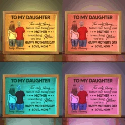 Every Step Echoes Her Love - Family Personalized Custom Frame Light Box - Mother's Day, Gift For Mom, Daughter -Pawfect House Store 67e13f70f27e2