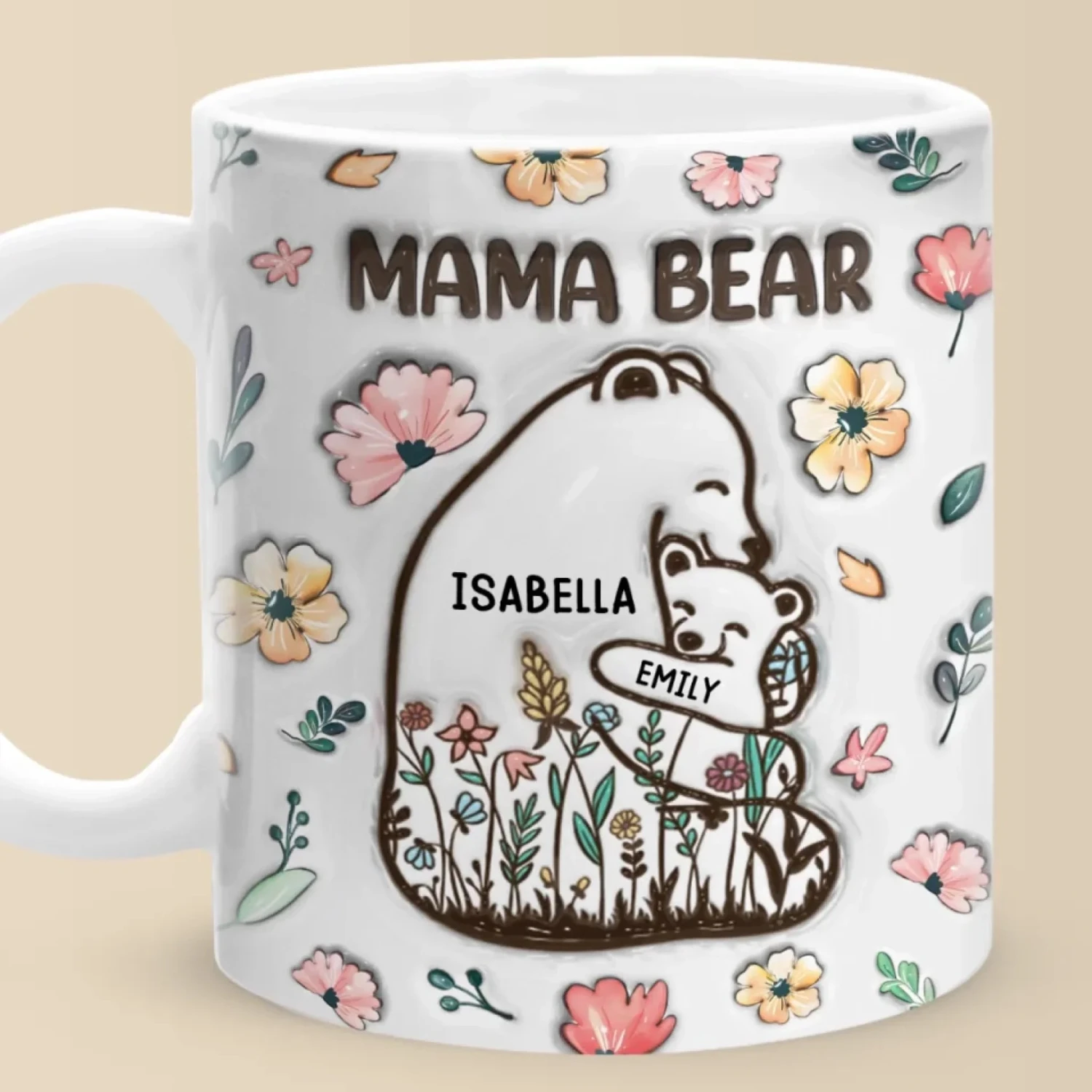 Always Snuggled In Mama Bear’s Love - Family Personalized Custom 3D Inflated Effect Printed Mug - Mother's Day, Gift For Mom, Grandma 1 Always Snuggled In Mama Bear’s Love - Family Personalized Custom 3D Inflated Effect Printed Mug - Mother's Day, Gift For Mom, Grandma