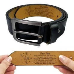 Forever Loved, Always Appreciated - Family Personalized Custom Engraved Leather Belt - Father's Day, Gift For Dad, Grandpa