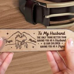 My Everything, My Forever Love - Family Personalized Custom Engraved Leather Belt - Father's Day, Gift For Dad, Grandpa -Pawfect House Store 67e202f784549