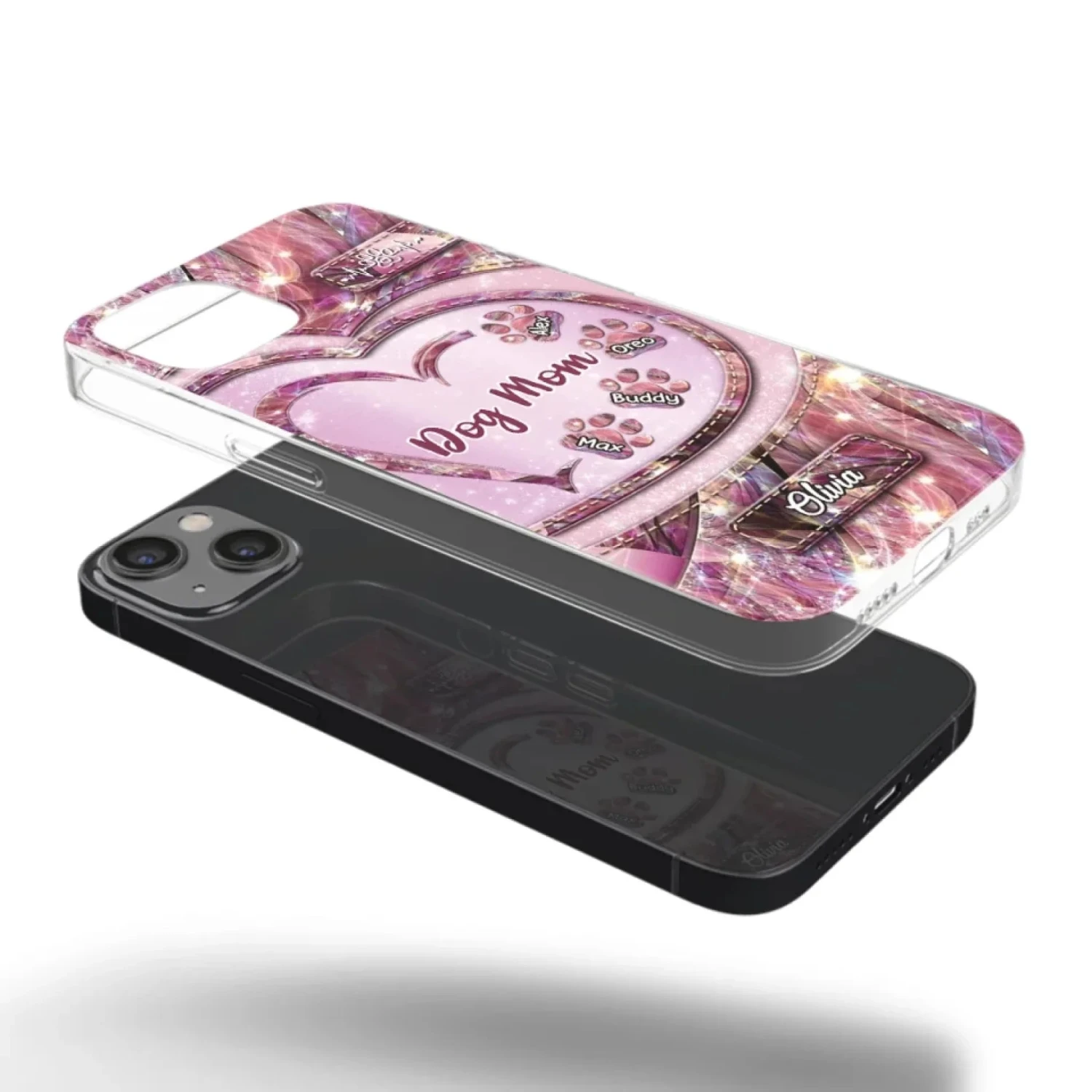 Paw Prints On My Heart - Dog Personalized Custom Clear Phone Case - Gift For Pet Owners, Pet Lovers 4 Paw Prints On My Heart - Dog Personalized Custom Clear Phone Case - Gift For Pet Owners, Pet Lovers - Image 4