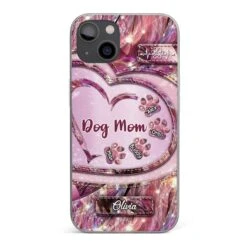 Paw Prints On My Heart - Dog Personalized Custom Clear Phone Case - Gift For Pet Owners, Pet Lovers