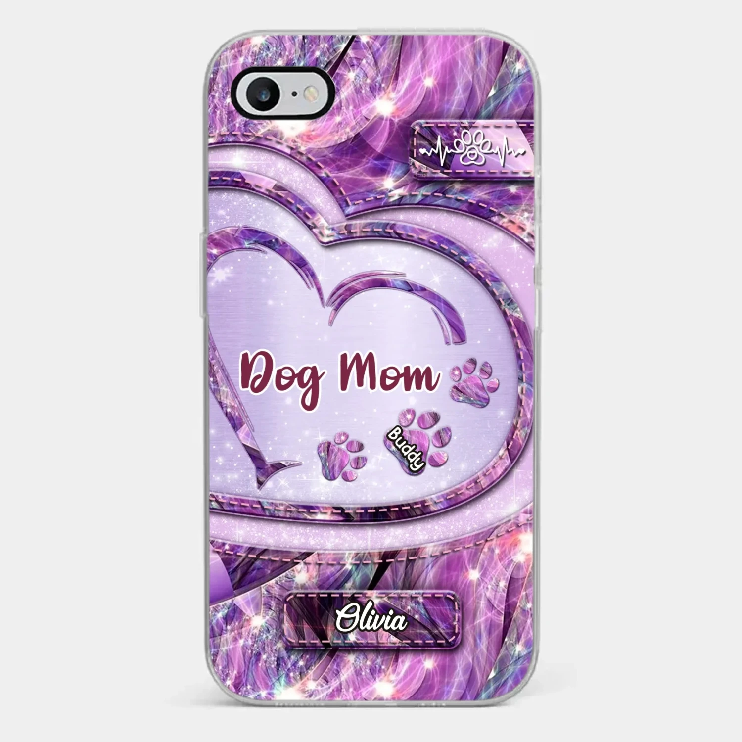 Paw Prints On My Heart - Dog Personalized Custom Clear Phone Case - Gift For Pet Owners, Pet Lovers 2 Paw Prints On My Heart - Dog Personalized Custom Clear Phone Case - Gift For Pet Owners, Pet Lovers - Image 2