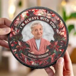 Custom Photo Your Love Lingers In The Little Things - Memorial Personalized Custom Round Shaped Stone With Stand - Sympathy Gift For Family Members 11 Custom Photo Your Love Lingers In The Little Things - Memorial Personalized Custom Round Shaped Stone With Stand - Sympathy Gift For Family Members -Pawfect House Store 67e271037ee90