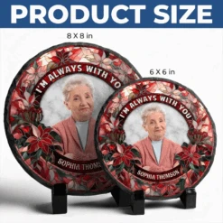 Custom Photo Your Love Lingers In The Little Things - Memorial Personalized Custom Round Shaped Stone With Stand - Sympathy Gift For Family Members 12 Custom Photo Your Love Lingers In The Little Things - Memorial Personalized Custom Round Shaped Stone With Stand - Sympathy Gift For Family Members -Pawfect House Store 67e271038fd86