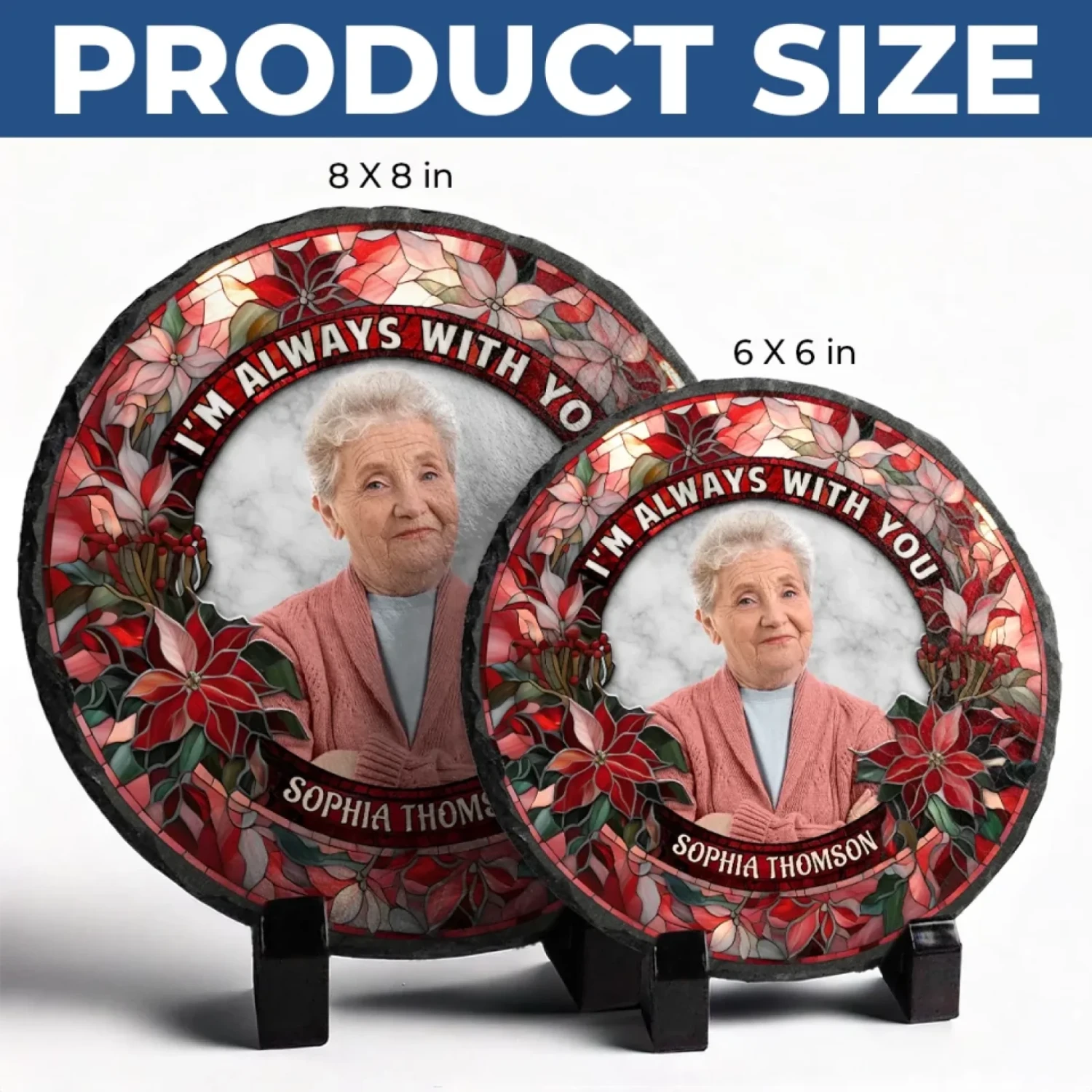 Custom Photo Your Love Lingers In The Little Things - Memorial Personalized Custom Round Shaped Stone With Stand - Sympathy Gift For Family Members 5 Custom Photo Your Love Lingers In The Little Things - Memorial Personalized Custom Round Shaped Stone With Stand - Sympathy Gift For Family Members - Image 5