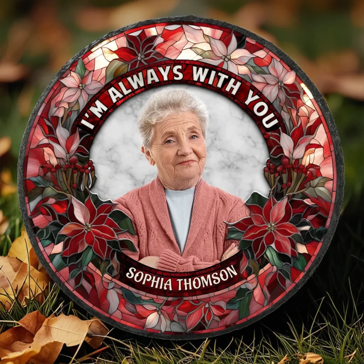 Custom Photo Your Love Lingers In The Little Things - Memorial Personalized Custom Round Shaped Stone With Stand - Sympathy Gift For Family Members 7 Custom Photo Your Love Lingers In The Little Things - Memorial Personalized Custom Round Shaped Stone With Stand - Sympathy Gift For Family Members - Image 7