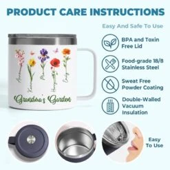 Her Garden Grows With Laughter & Little Feet - Family Personalized Custom 14oz Stainless Steel Tumbler With Handle - Mother's Day, Gift For Mom, Grandma 11 Her Garden Grows With Laughter & Little Feet - Family Personalized Custom 14oz Stainless Steel Tumbler With Handle - Mother's Day, Gift For Mom, Grandma -Pawfect House Store 67e275bdf26b4