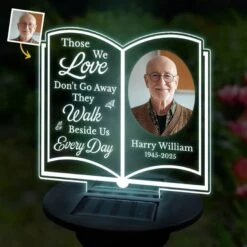 Custom Photo Memories Keep Us Together - Memorial Personalized Custom Garden Solar Light - Sympathy Gift For Family Members