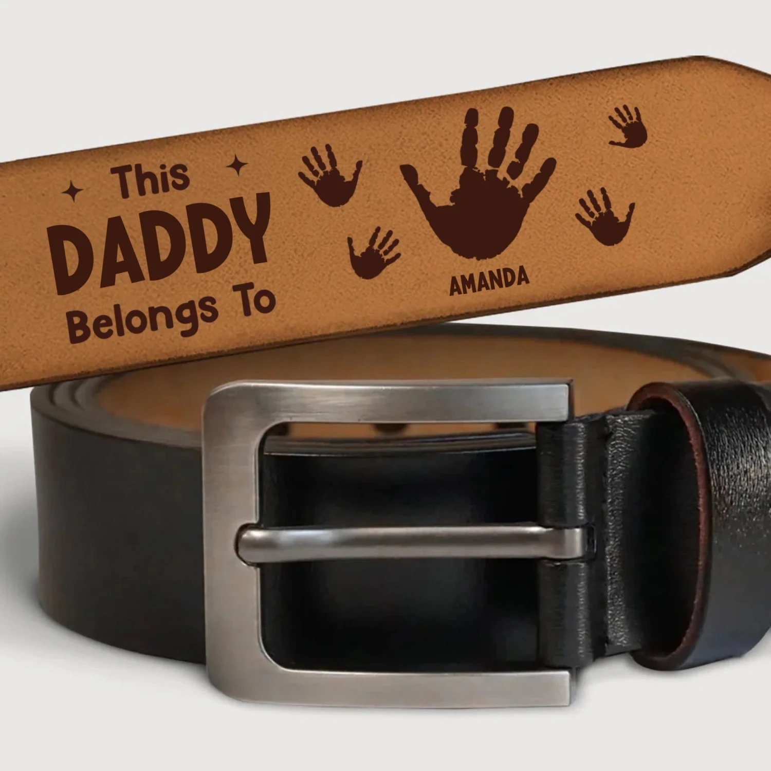 Always My Dad, Forever My Hero - Family Personalized Custom Engraved Leather Belt - Father's Day, Gift For Dad, Grandpa 2 Always My Dad, Forever My Hero - Family Personalized Custom Engraved Leather Belt - Father's Day, Gift For Dad, Grandpa - Image 2