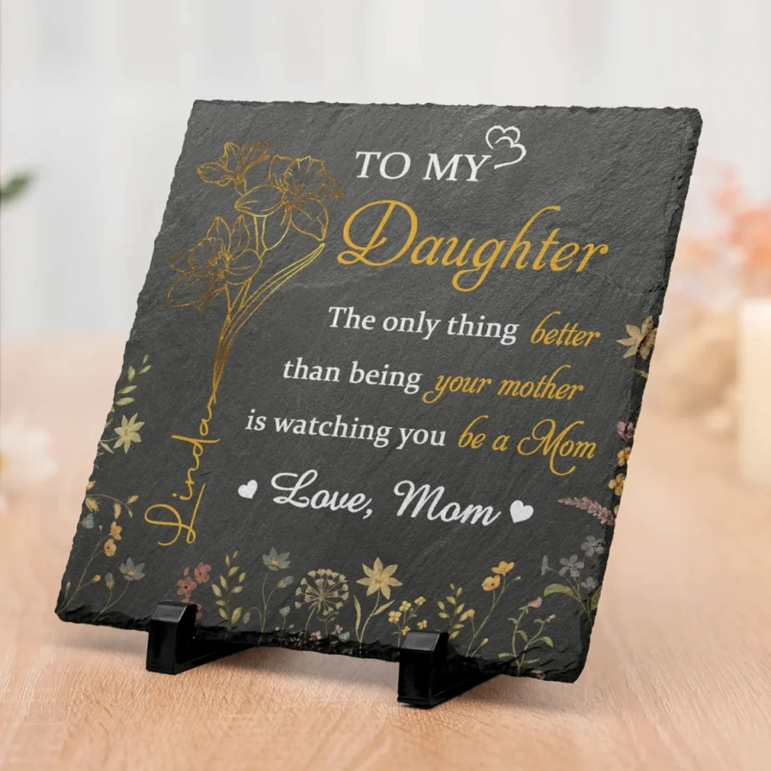 You Make Me Proud, Always - Family Personalized Custom Square Shaped Stone With Stand - Mother's Day, Gift For Mom, Daughter 3 You Make Me Proud, Always - Family Personalized Custom Square Shaped Stone With Stand - Mother's Day, Gift For Mom, Daughter - Image 3
