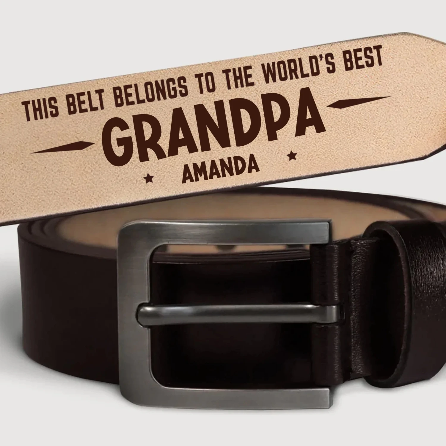 Strong Roots, Strong Dad, Strong Love - Family Personalized Custom Engraved Leather Belt - Father's Day, Gift For Dad, Grandpa 3 Strong Roots, Strong Dad, Strong Love - Family Personalized Custom Engraved Leather Belt - Father's Day, Gift For Dad, Grandpa - Image 3