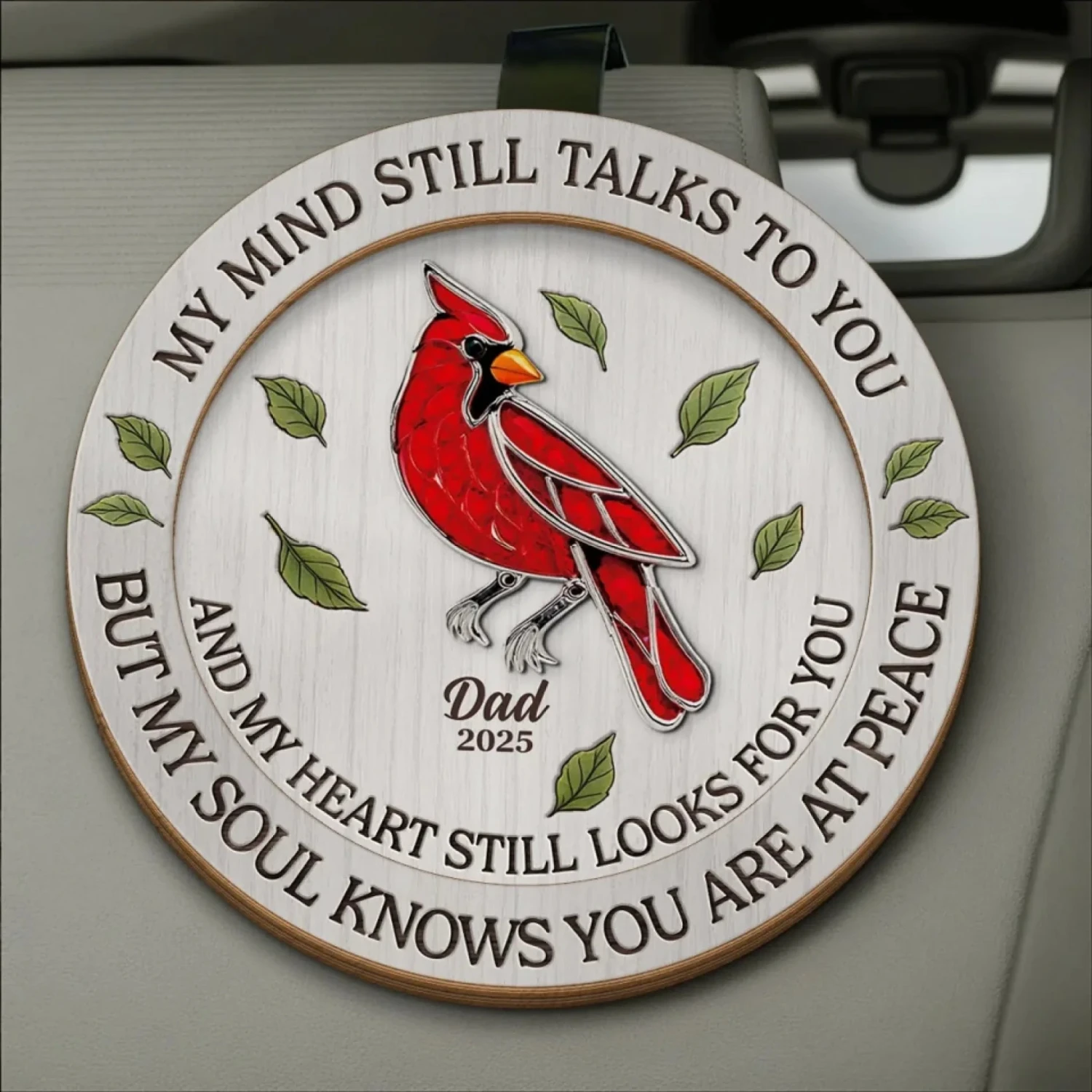 Always In My Heart - Memorial Personalized Custom Car Visor Clip - Sympathy Gift For Family Members 1 Always In My Heart - Memorial Personalized Custom Car Visor Clip - Sympathy Gift For Family Members